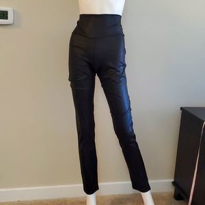 Bida faux leather pants, alligator print, NWT, M, black